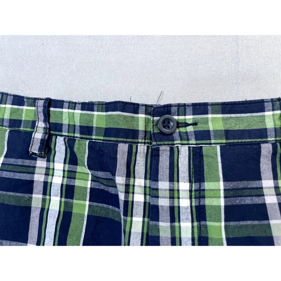 Croft & Barrow Shorts 42 Mens Plaid Blue Green White Chino Golf Boating - Picture 3 of 16